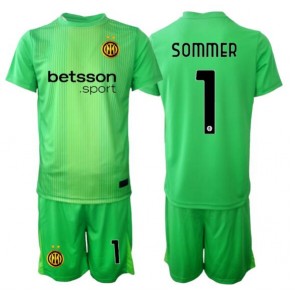 Inter Milan Yann Sommer #1 Målmand Replika Babytøj Tredje sæt Børn 2025-26 Kortærmet (+ Korte bukser)